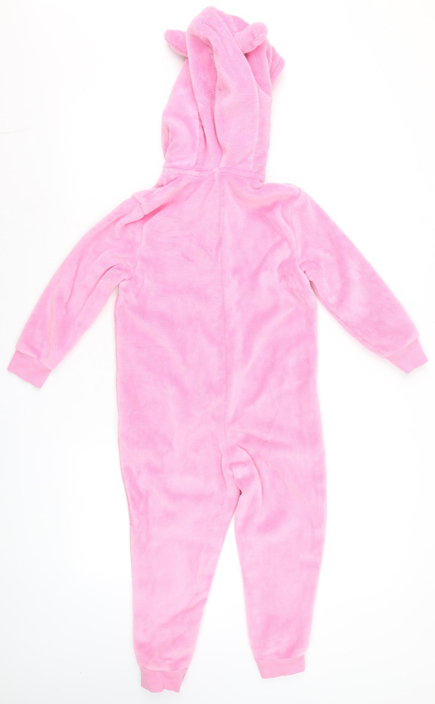 Marks and Spencer Girls Pink Percy Pig Fleece Hooded Onesie 5-6 Years