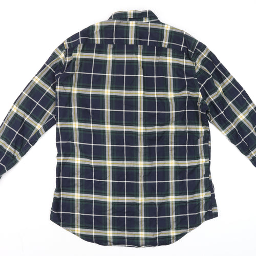 Levi's Men's Blue Slim Fit Checked Long Sleeve Button-Up Shirt Size L