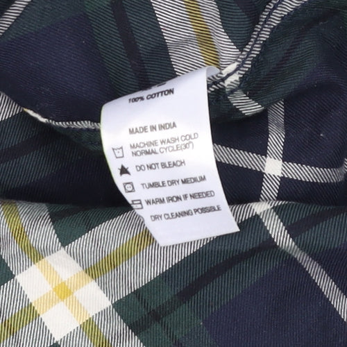 Levi's Men's Blue Slim Fit Checked Long Sleeve Button-Up Shirt Size L