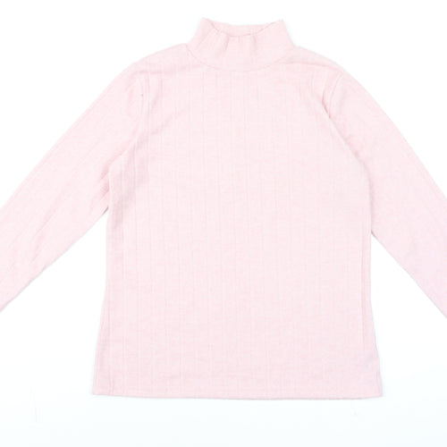 Dunnes Women’s Dusty Pink Mock Neck Long Sleeve Knit Top Size M