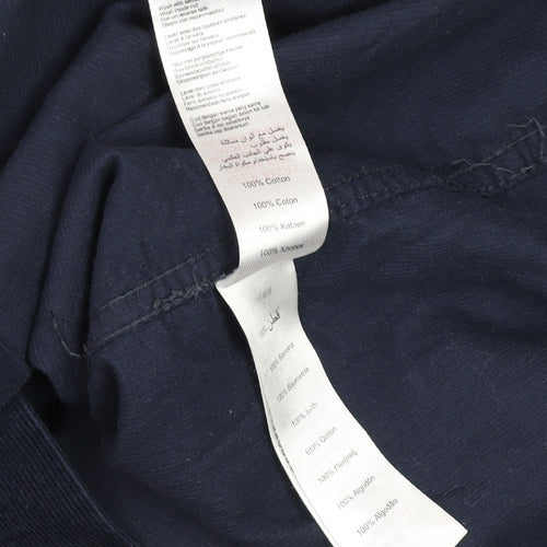 New Look Men Blue Corduroy Button-Down Shirt XS Long Sleeve Casual
