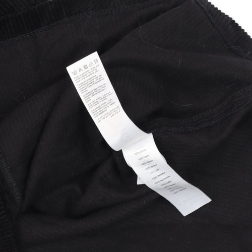 New Look Women's Black Corduroy Pinafore Dress Size 8