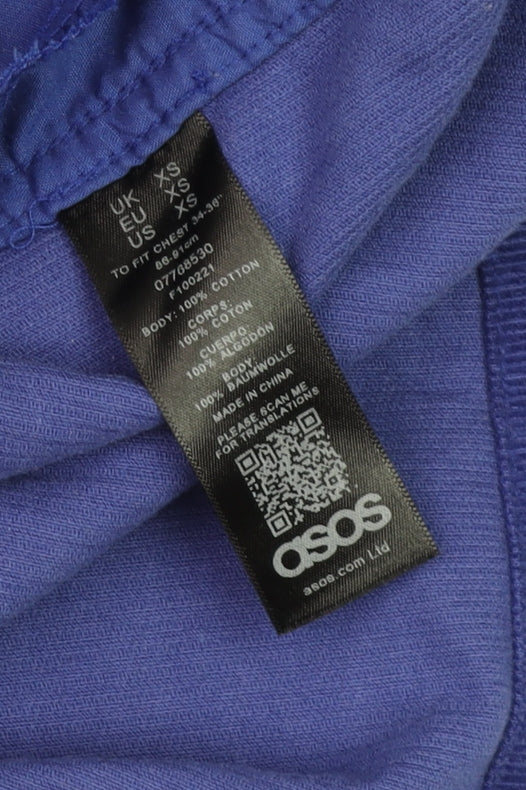 ASOS Men's Blue Corduroy Long Sleeve Button-Up Shirt XS