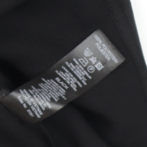 Dunnes Women Black V-Neck Long Sleeve Basic Blouse L
