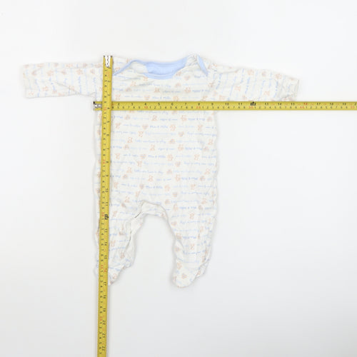 George Unisex Baby Multicoloured 0-3 Months Cotton Animal Print Babygrow