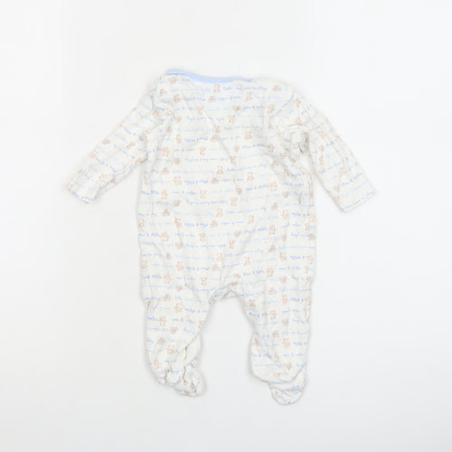 George Unisex Baby Multicoloured 0-3 Months Cotton Animal Print Babygrow