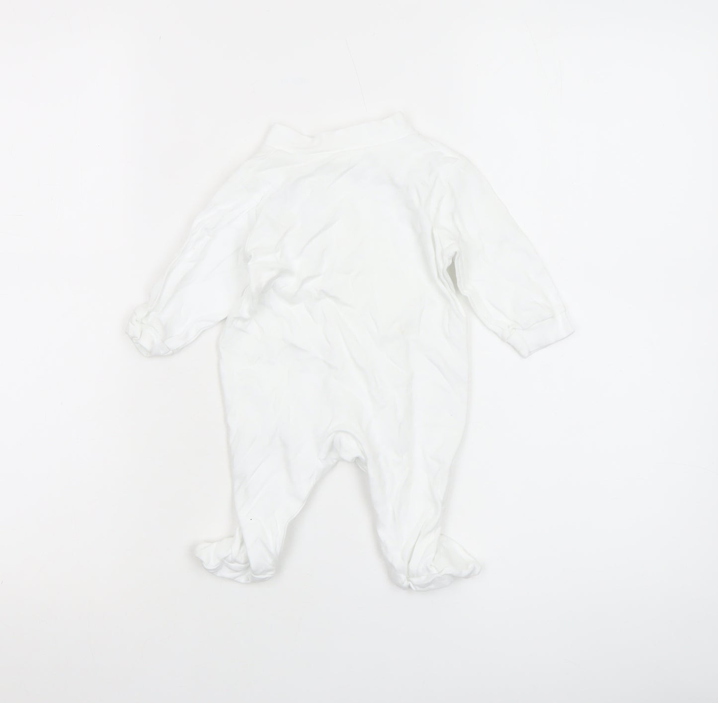 Bee Bo Unisex Baby White 0-3 Months Cotton Babygrow with Embroidered Animal Design