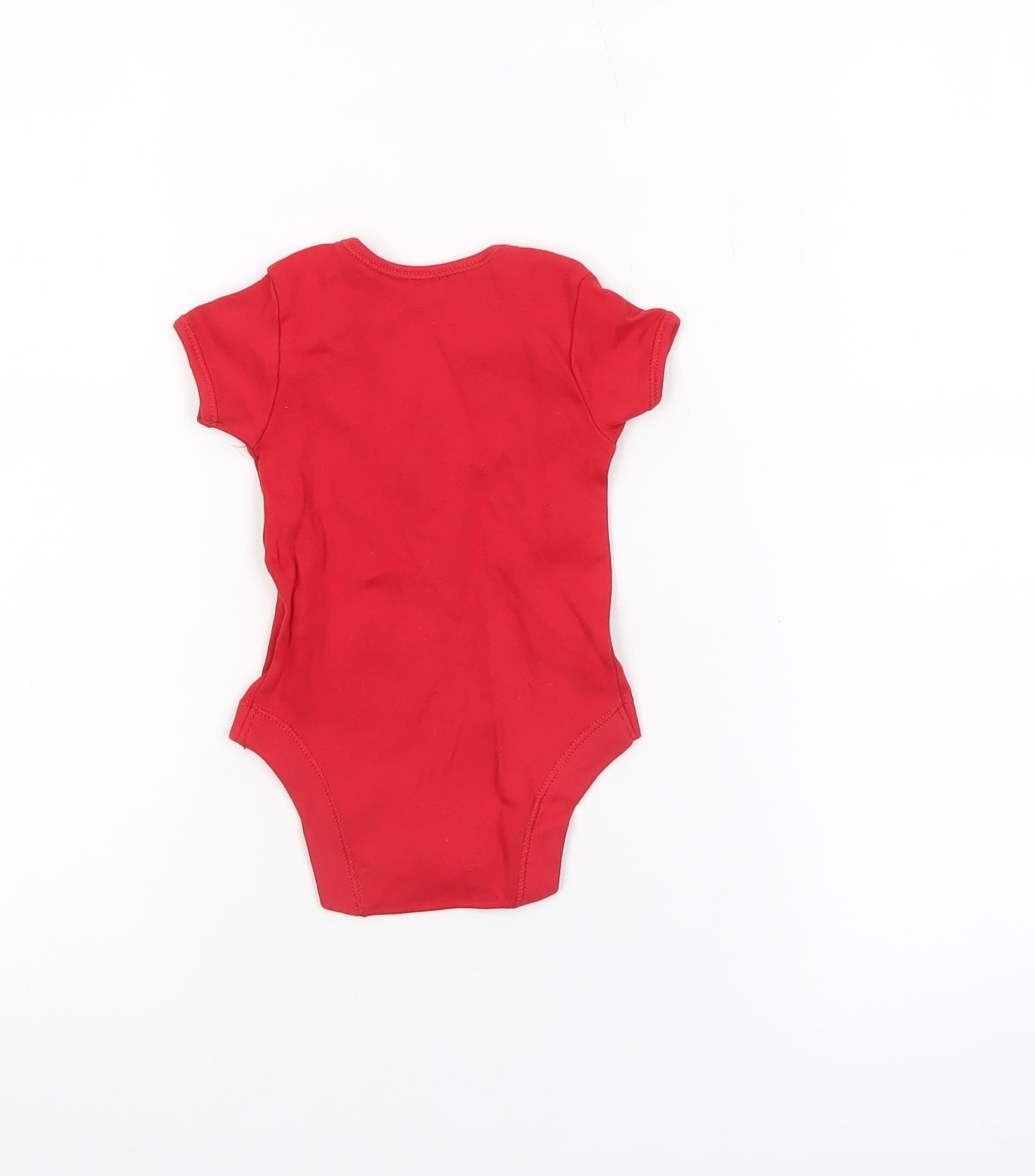 George Red Cotton Baby Bodysuit 0-3 Months Car Print Babygrow