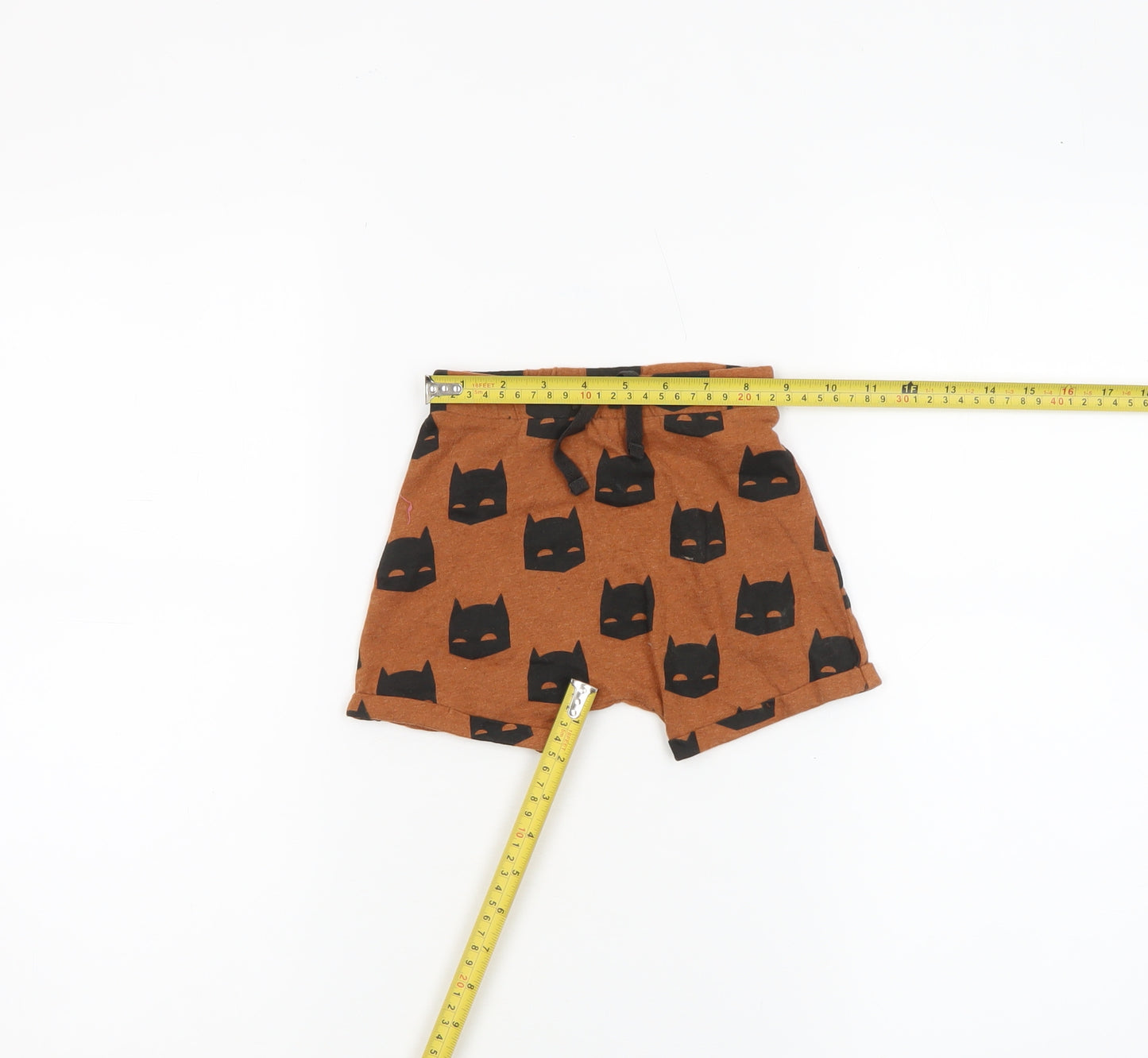 George Boys Brown Batman Print Cotton Shorts 12-18 Months