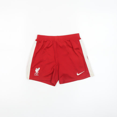 Nike Boys Red LFC Football Athletic Shorts Size M Polyester Activewear