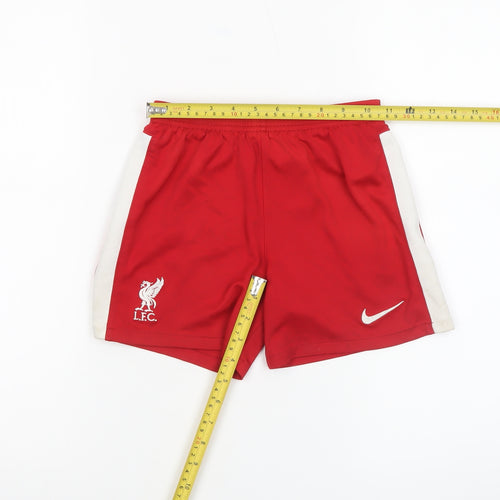 Nike Boys Red LFC Football Athletic Shorts Size M Polyester Activewear
