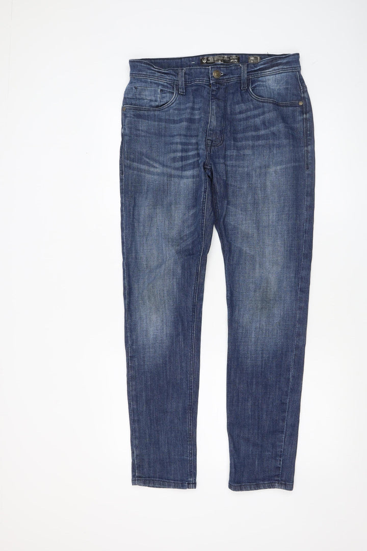 Duck and Cover Men's Blue 32S Slim Straight Denim Jeans