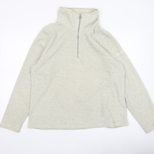 Regatta Men’s Beige Striped Fleece 1/2 Zip Sweatshirt XL
