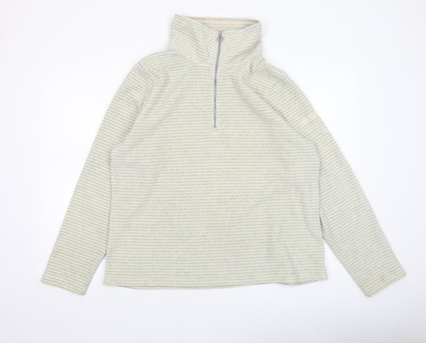Regatta Men’s Beige Striped Fleece 1/2 Zip Sweatshirt XL