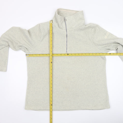 Regatta Men’s Beige Striped Fleece 1/2 Zip Sweatshirt XL