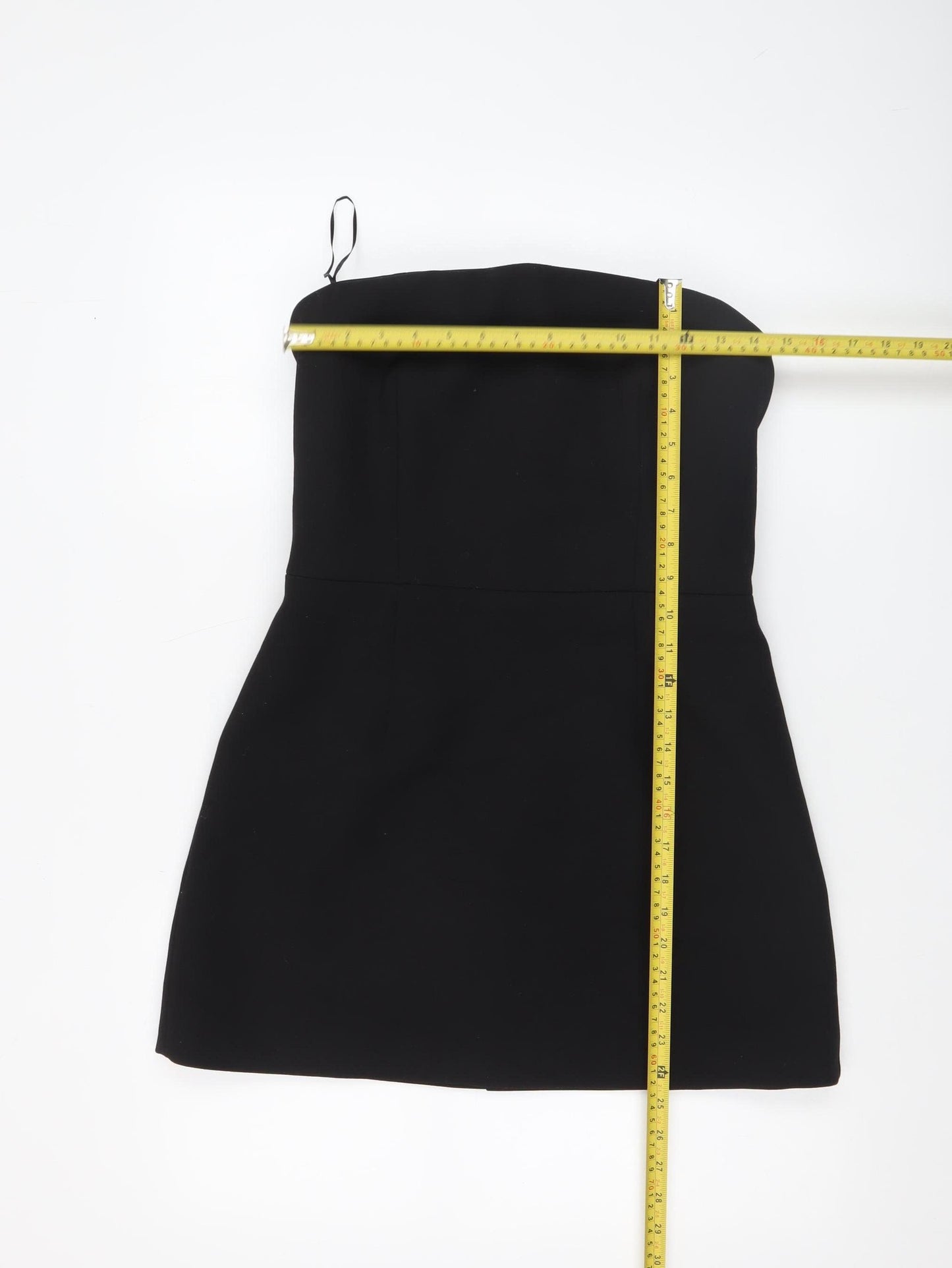 ZARA Women's Black Strapless Bodycon Mini Dress Size 12