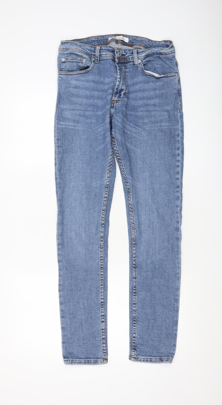 Zara Men's Blue Slim Fit Denim Jeans Size 31 Skinny Style