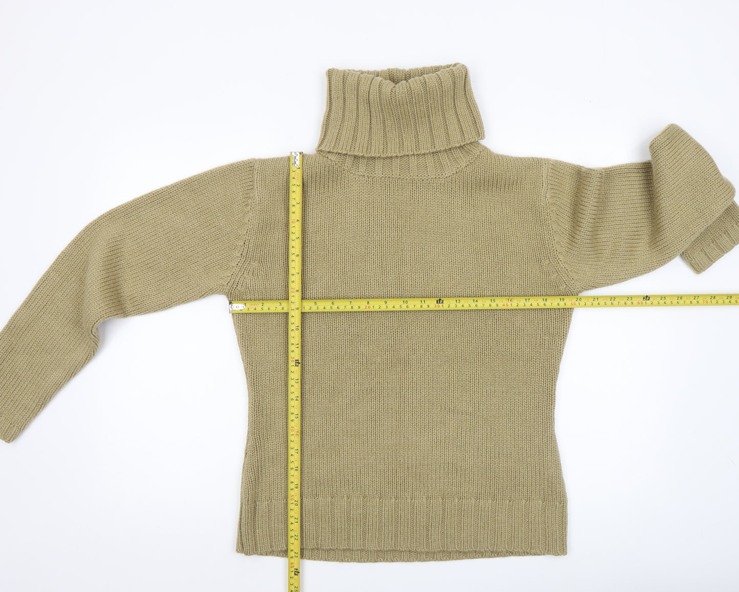 B.YOUNG Women’s Beige Roll Neck Knit Jumper XL Acrylic