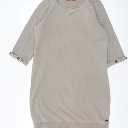 edc Women's Beige Raglan 3/4 Sleeve Basic Jersey T-Shirt M