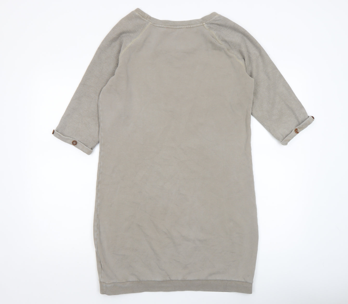 edc Women's Beige Raglan 3/4 Sleeve Basic Jersey T-Shirt M