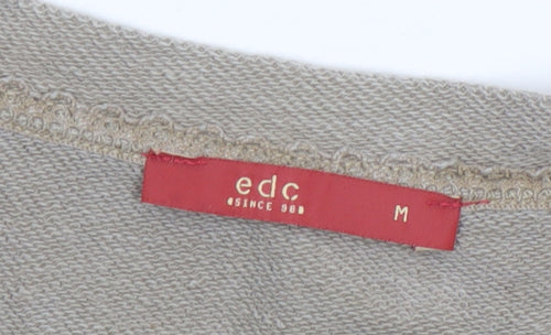 edc Women's Beige Raglan 3/4 Sleeve Basic Jersey T-Shirt M