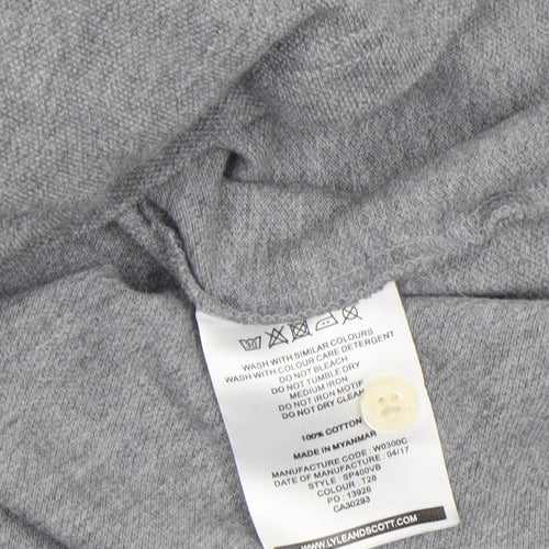 Lyle & Scott Men's Grey 2XL Cotton Polo Shirt Classic Logo