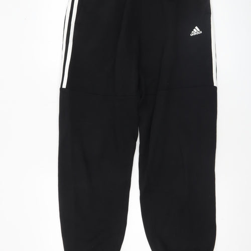 Adidas Women’s Black Jogger Trousers Size 12-14 Elastic Waist Fleece