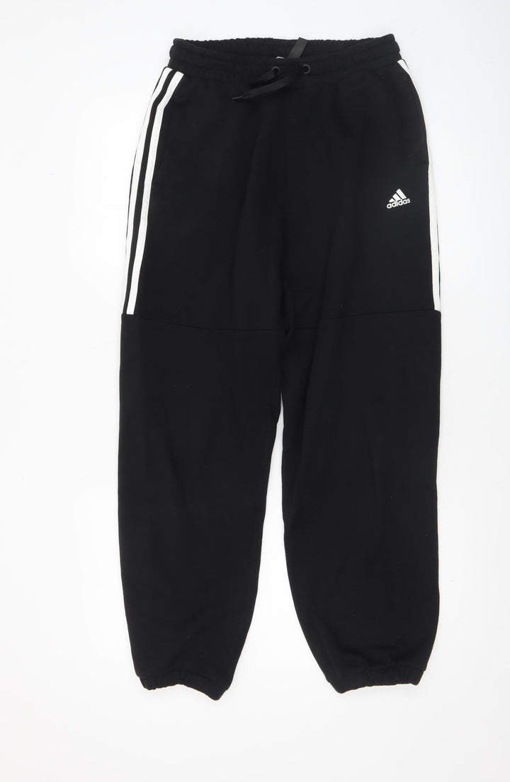 Adidas Women’s Black Jogger Trousers Size 12-14 Elastic Waist Fleece