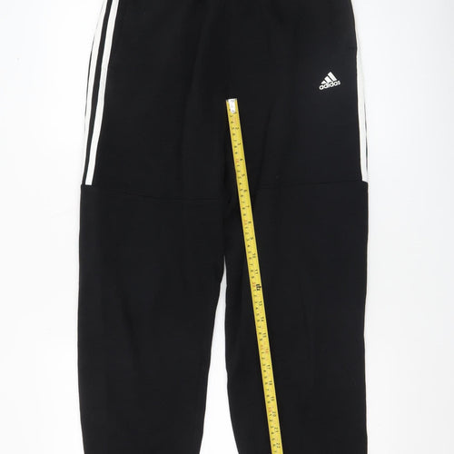 Adidas Women’s Black Jogger Trousers Size 12-14 Elastic Waist Fleece