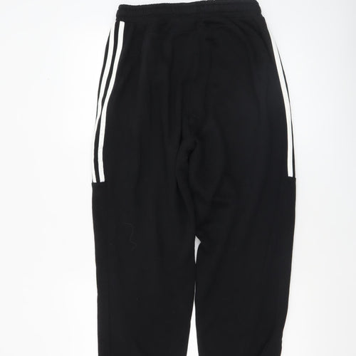 Adidas Women’s Black Jogger Trousers Size 12-14 Elastic Waist Fleece