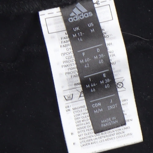 Adidas Women’s Black Jogger Trousers Size 12-14 Elastic Waist Fleece