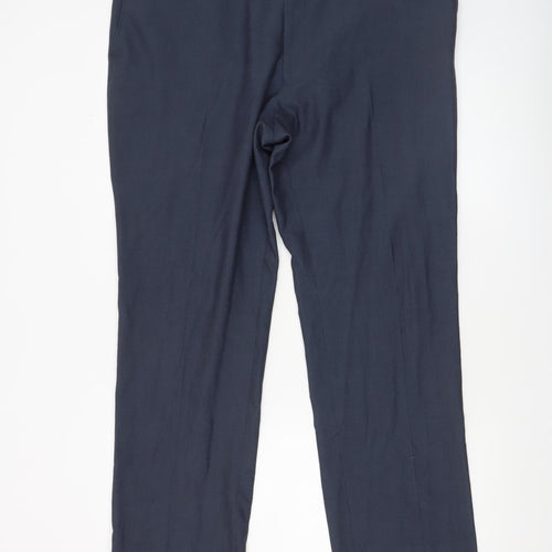 Next Men’s Blue Regular Fit Dress Trousers 36W 29L Formal Work Pants