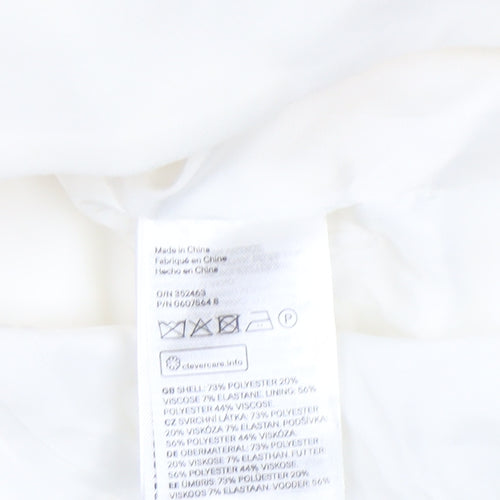 H&M Women Ivory Double-Breasted Regular Fit Blazer Size 10