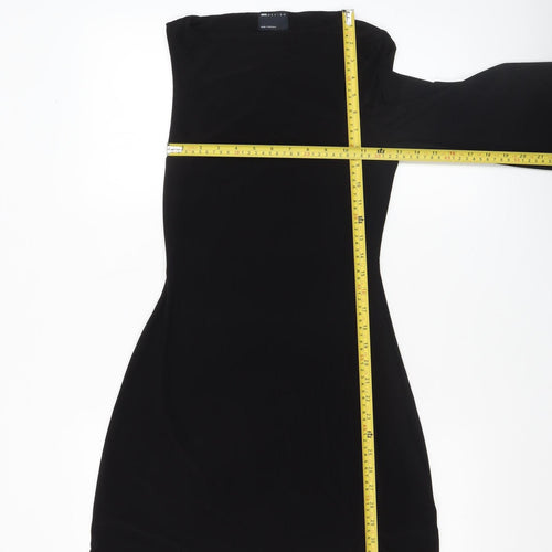 ASOS DESIGN Women Black One Shoulder Bodycon Dress Size 8-10