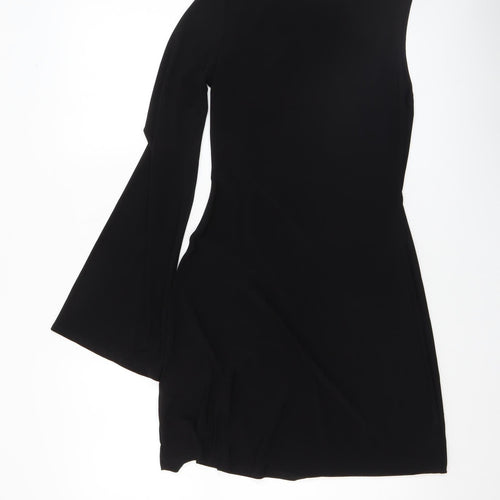ASOS DESIGN Women Black One Shoulder Bodycon Dress Size 8-10
