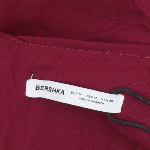 Bershka Women Red Strapless Bodycon Short Dress Size 12