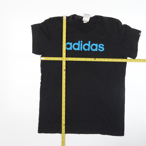Adidas Men’s Black Cotton Short Sleeve Crew Neck Sports T-Shirt M