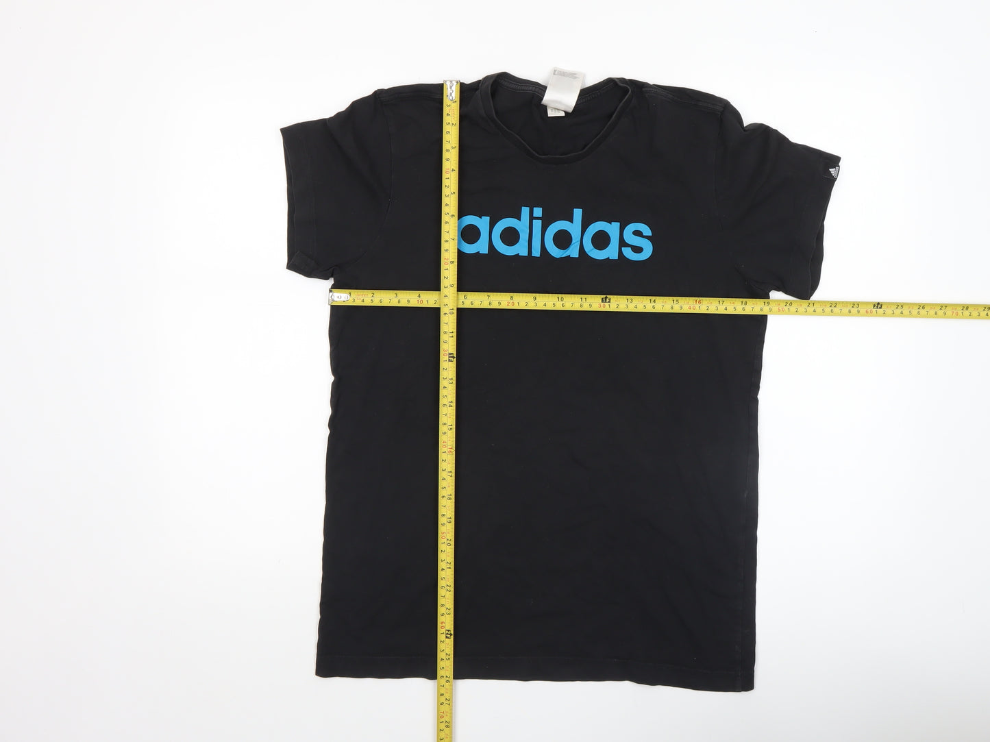 Adidas Men’s Black Cotton Short Sleeve Crew Neck Sports T-Shirt M