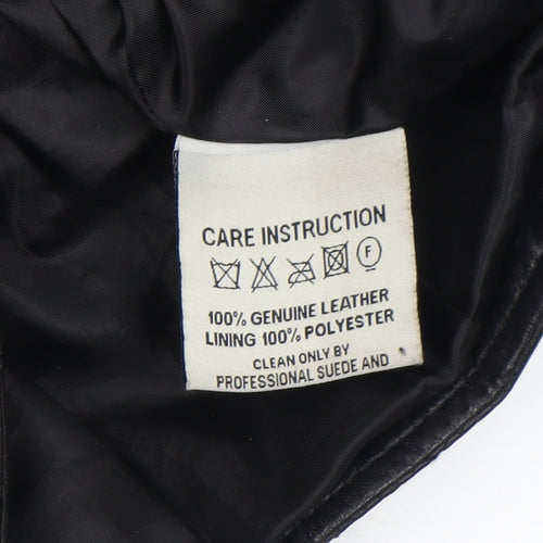 Clements Ribeiro Women Black Quilted Leather Biker Jacket UK 10