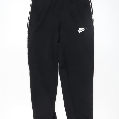 Nike Boys Black Jogger Trousers M 137-147cm Elastic Waist Sportswear