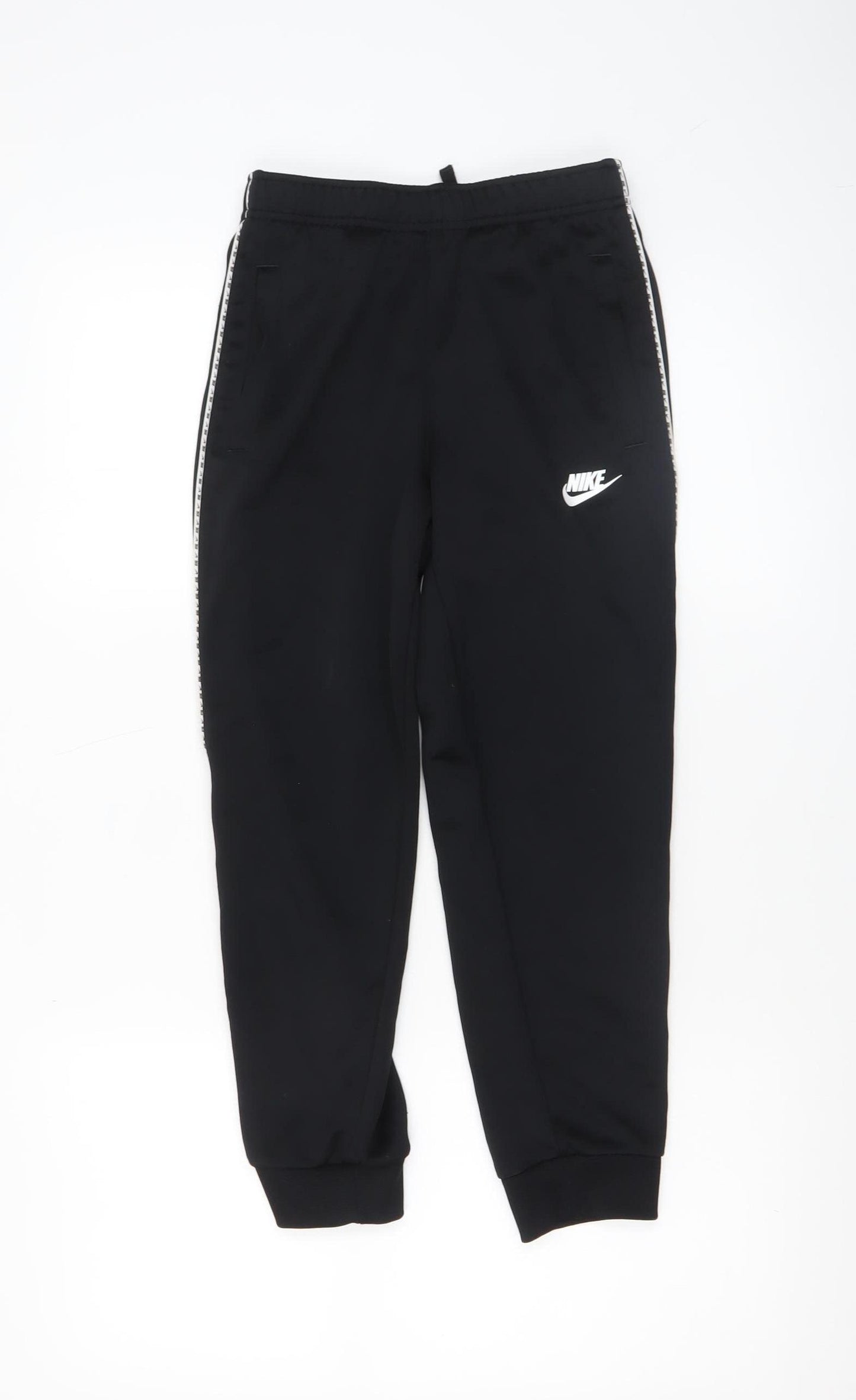 Nike Boys Black Jogger Trousers M 137-147cm Elastic Waist Sportswear