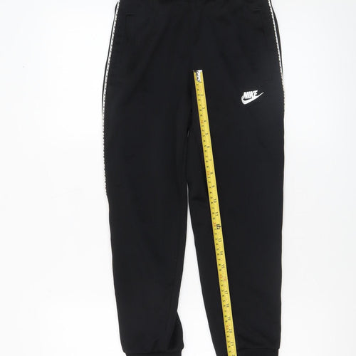 Nike Boys Black Jogger Trousers M 137-147cm Elastic Waist Sportswear