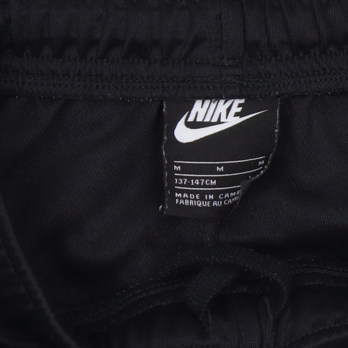 Nike Boys Black Jogger Trousers M 137-147cm Elastic Waist Sportswear
