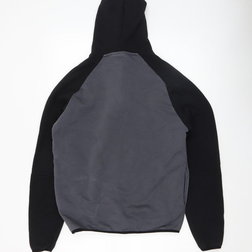 Closure London Men's Grey Black 1/2 Zip Hoodie Size M