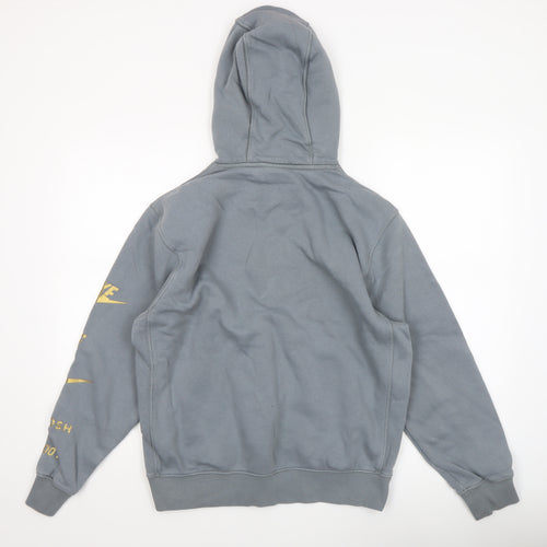 Nike Women’s Grey Pullover Hoodie Gold Logo M