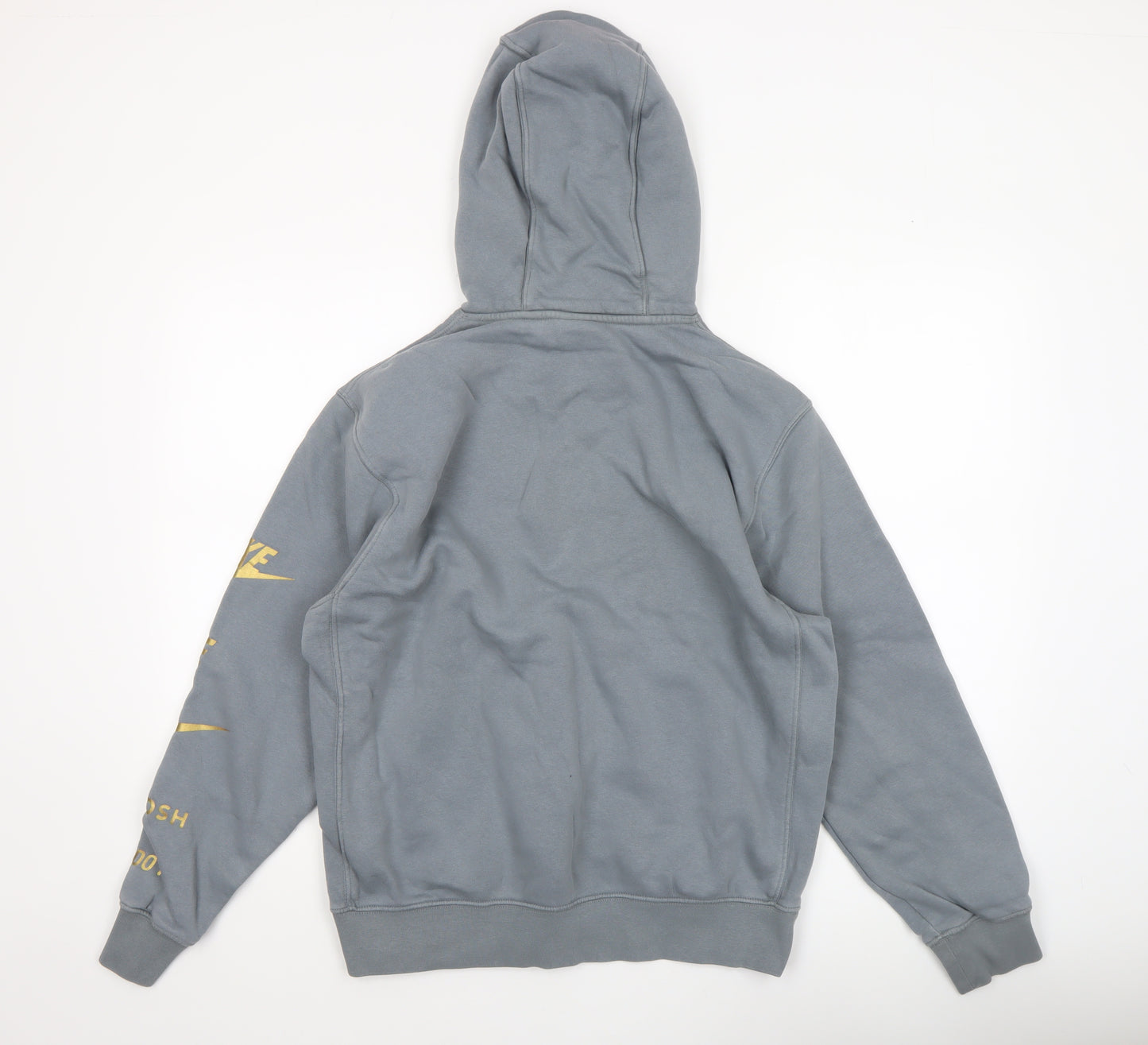 Nike Women’s Grey Pullover Hoodie Gold Logo M