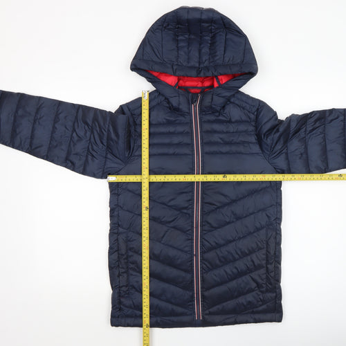 Jack & Jones Boys Blue Hooded Puffer Jacket Size 12 Years