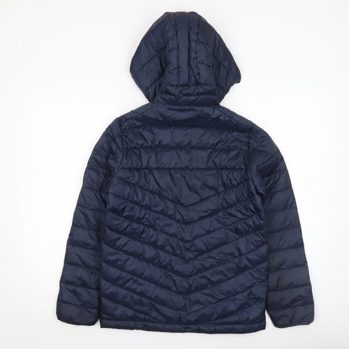Jack & Jones Boys Blue Hooded Puffer Jacket Size 12 Years