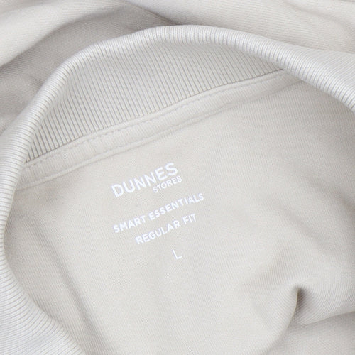 Dunnes Stores Men’s Beige Long Sleeve Polo Shirt L Regular Fit