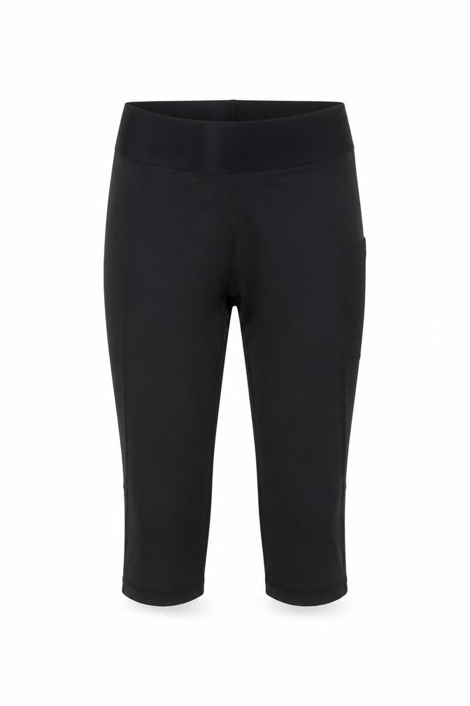 Front view of Adidas women’s black aeroready compression shorts, size M